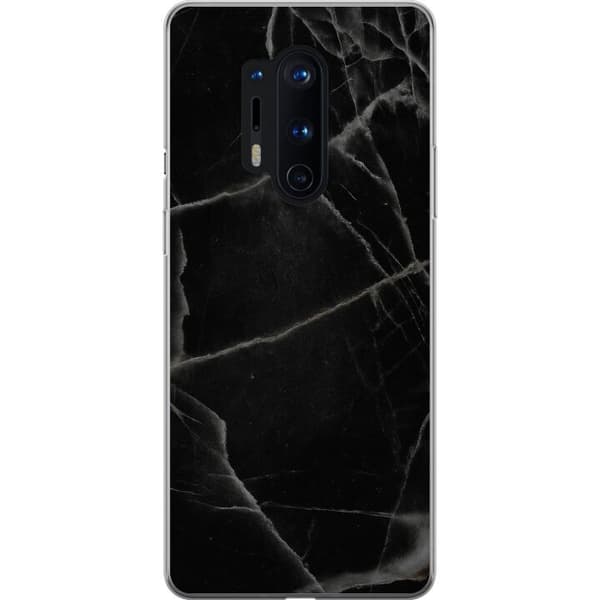 OnePlus 8 Pro Läpinäkyvä kuori Musta marmori