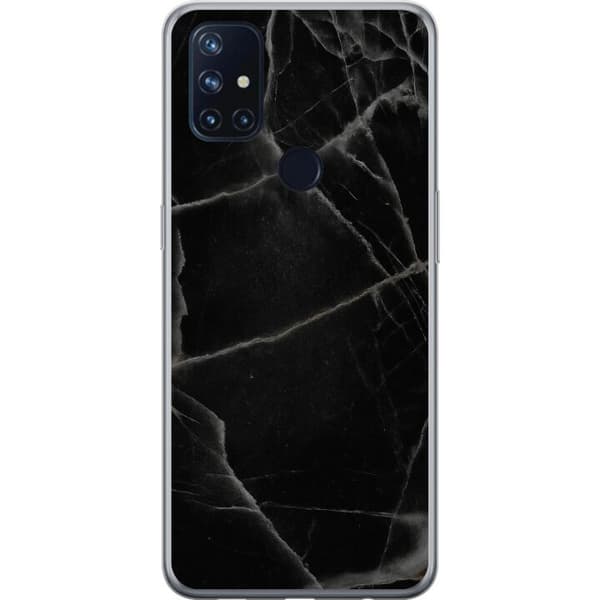 OnePlus Nord N10 5G Gennemsigtig cover Sort marmor