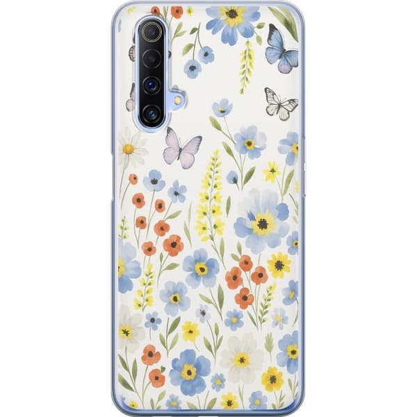 Realme X50 5G Läpinäkyvä kuori Kesäkukat