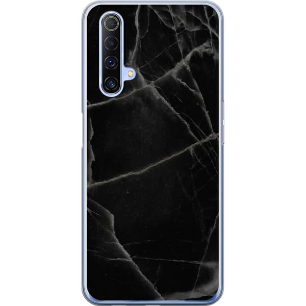 Realme X50 5G Läpinäkyvä kuori Musta marmori