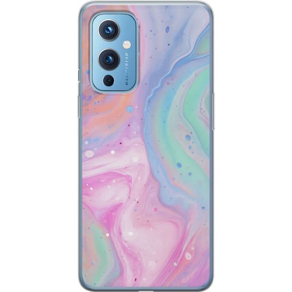OnePlus 9 Gennemsigtig cover Pastelmarmor