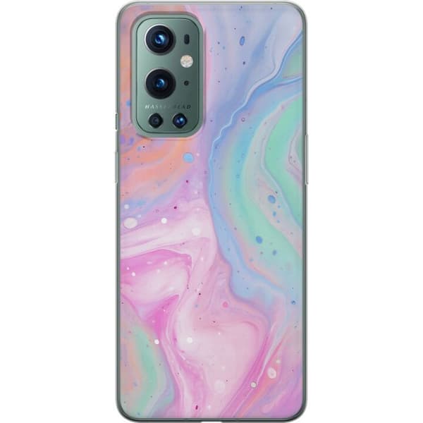 OnePlus 9 Pro Gennemsigtig cover Pastelmarmor