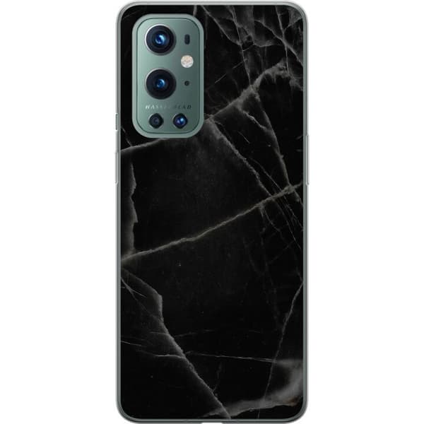 OnePlus 9 Pro Gennemsigtig cover Sort marmor
