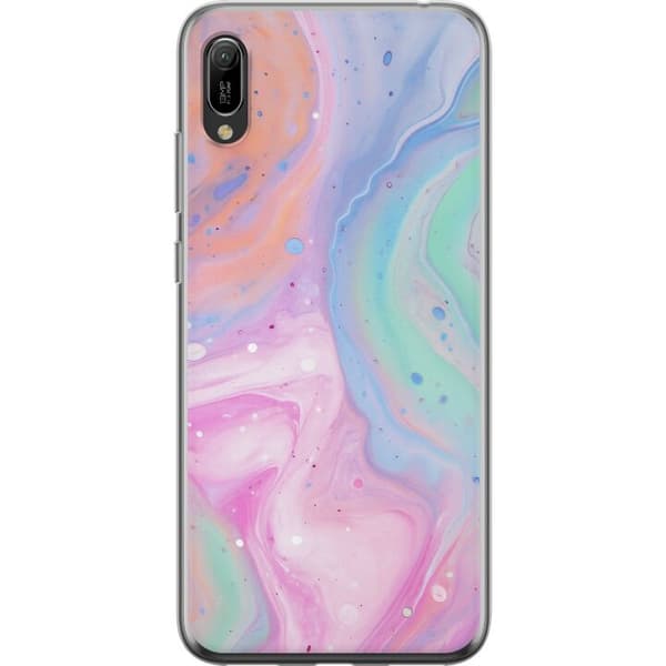 Huawei Y6 Pro (2019) Läpinäkyvä kuori Pastellimarmori