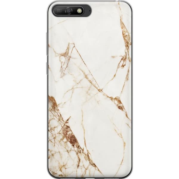 Huawei Y6 (2018) Läpinäkyvä kuori Valkoinen marmori
