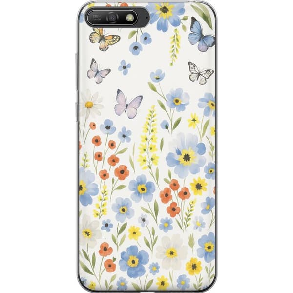 Huawei Y6 (2018) Läpinäkyvä kuori Kesäkukat