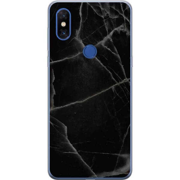 Xiaomi Mi Mix 3 Läpinäkyvä kuori Musta marmori