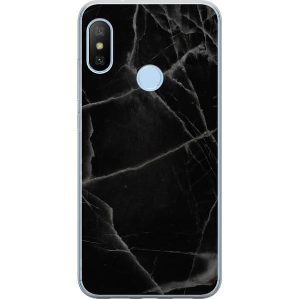 Xiaomi Mi A2 Lite Genomskinligt Skal Svart marmor