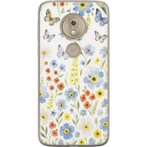 Motorola Moto G7 Play Läpinäkyvä kuori Kesäkukat