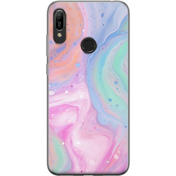 Huawei Y6 (2019) Läpinäkyvä kuori Pastellimarmori