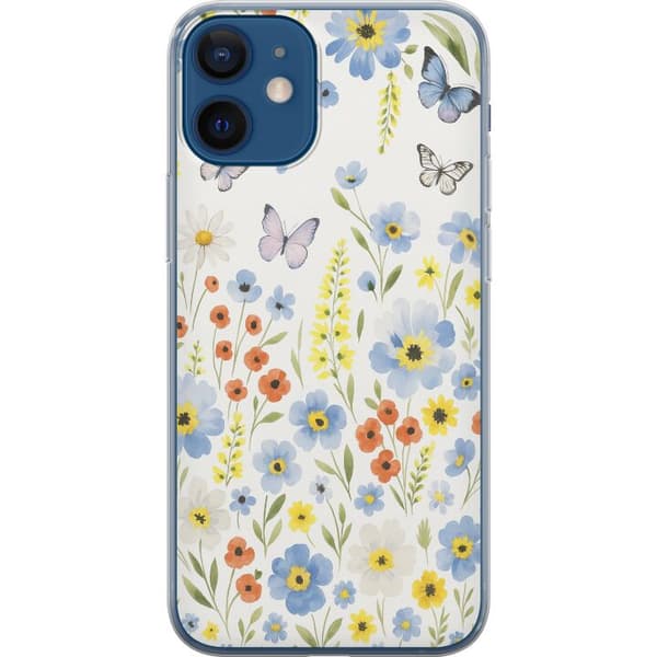 Apple iPhone 12 mini Gennemsigtig cover Sommerblomster