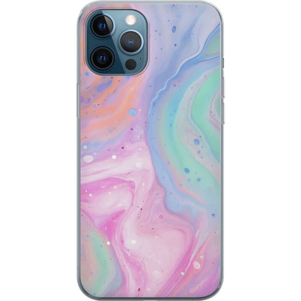 Apple iPhone 12 Pro Gennemsigtig cover Pastelmarmor
