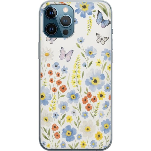 Apple iPhone 12 Pro Max Gjennomsiktig deksel Sommerblomster