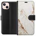 Miniatyrbillede 1 af 3: Apple iPhone 13 Tegnebogsetui Hvid marmor