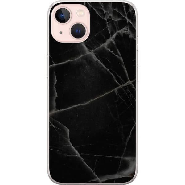 Apple iPhone 13 Gennemsigtig cover Sort marmor