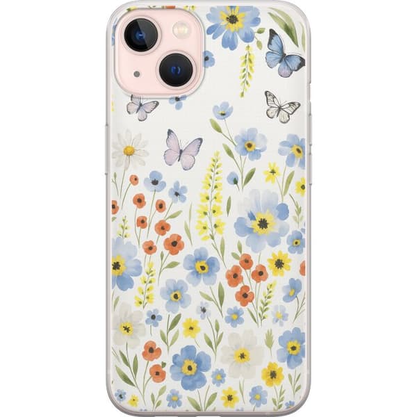 Apple iPhone 13 mini Gennemsigtig cover Sommerblomster