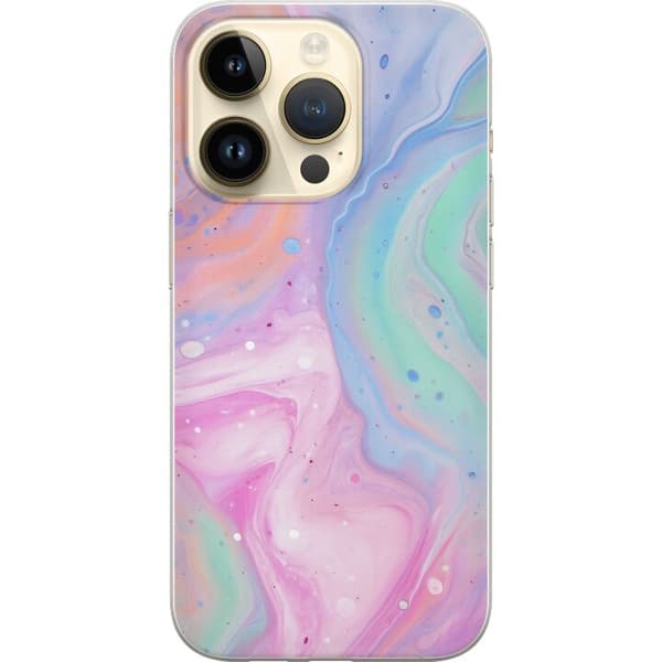 Apple iPhone 14 Pro Gennemsigtig cover Pastelmarmor