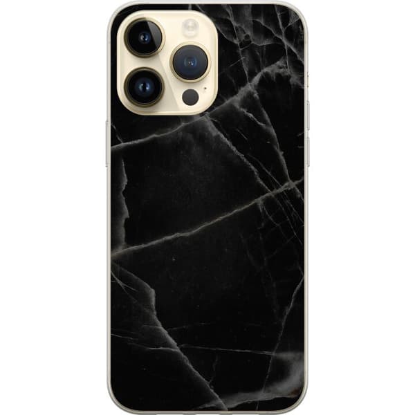 Apple iPhone 14 Pro Max Läpinäkyvä kuori Musta marmori