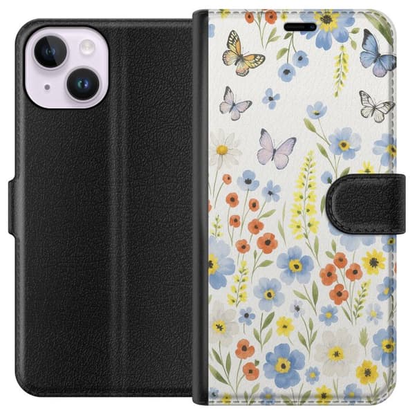Apple iPhone 15 Lompakkokotelo Kesäkukat
