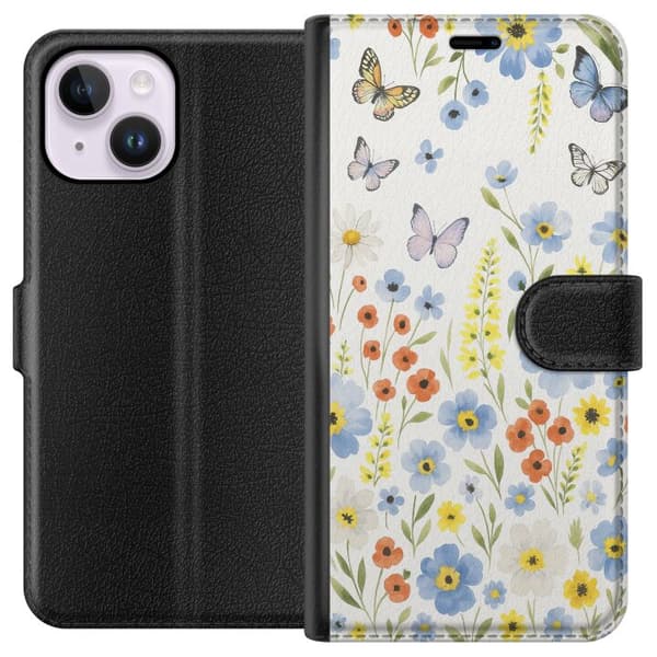 Apple iPhone 14 Plus Tegnebogsetui Sommerblomster