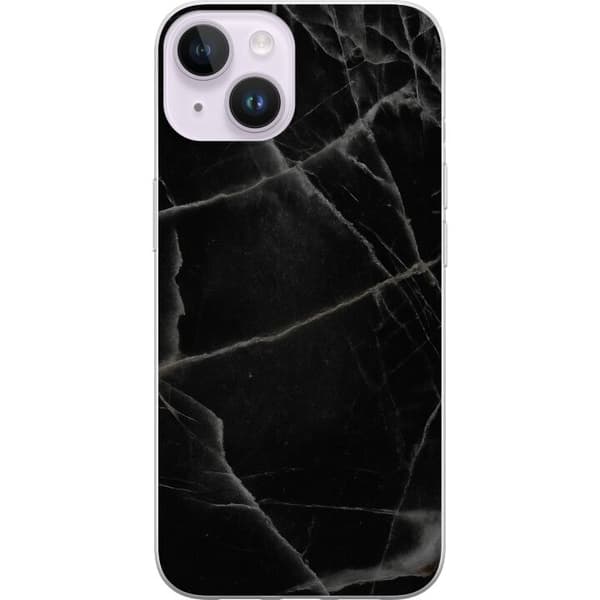 Apple iPhone 14 Plus Gennemsigtig cover Sort marmor