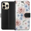 Pikkukuva 1 / 3: Apple iPhone 14 Pro Max Lompakkokotelo Romanttiset kukat