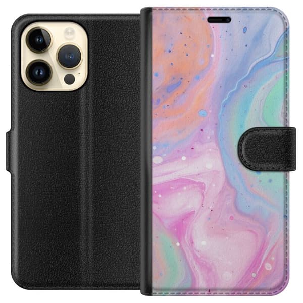 Apple iPhone 15 Pro Max Lompakkokotelo Pastellimarmori