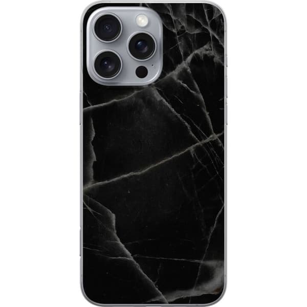 Apple iPhone 16 Pro Max Gennemsigtig cover Sort marmor