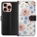 Miniatyrbild 1 av 3: Apple iPhone 16 Pro Plånboksfodral Romantiska blommor