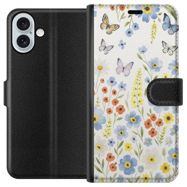 Apple iPhone 16 Plus Lommeboketui Sommerblomster