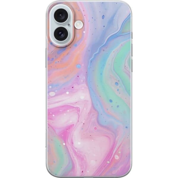 Apple iPhone 16 Plus Läpinäkyvä kuori Pastellimarmori