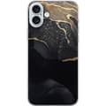 Miniatyrbillede 1 af 3: Apple iPhone 16 Plus Gennemsigtig cover Sort guld abstrakt