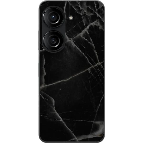 Asus Zenfone 10 Läpinäkyvä kuori Musta marmori