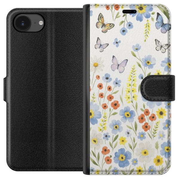 Apple iPhone 16e Lompakkokotelo Kesäkukat