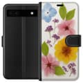 Miniatyrbillede 1 af 3: Google Pixel 6a Tegnebogsetui Pressede blomster