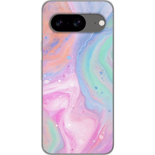 Google Pixel 8 Läpinäkyvä kuori Pastellimarmori