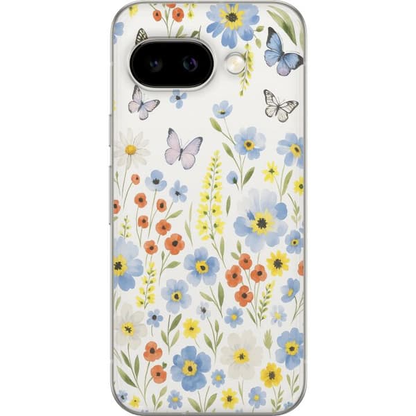 Google Pixel 9a Gennemsigtig cover Sommerblomster