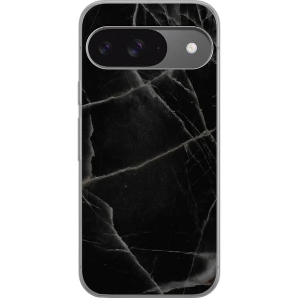 Google Pixel 9 Pro Gennemsigtig cover Sort marmor