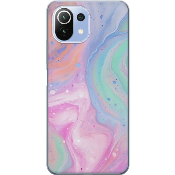 Xiaomi 11 Lite 5G NE Gjennomsiktig deksel Pastellmarmor