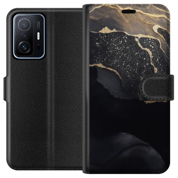 Xiaomi 11T Plånboksfodral Svart guld abstrakt