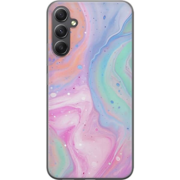 Samsung Galaxy S23 FE Gennemsigtig cover Pastelmarmor