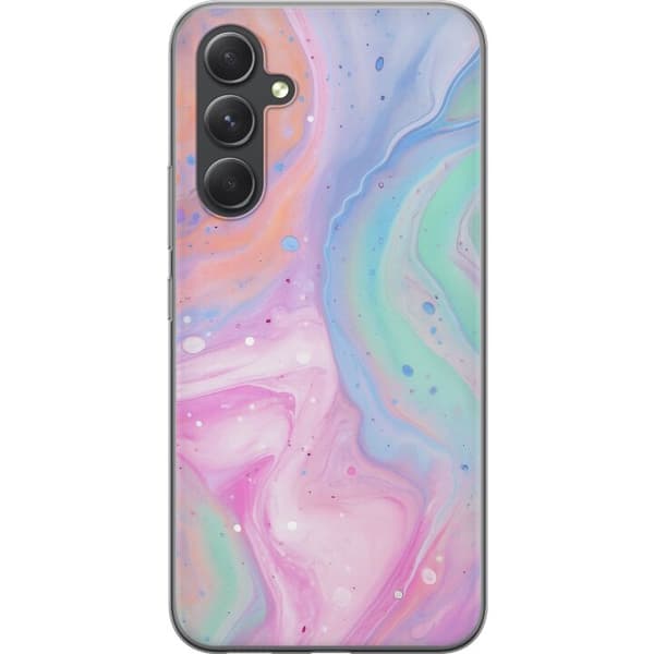 Samsung Galaxy S24 Gennemsigtig cover Pastelmarmor