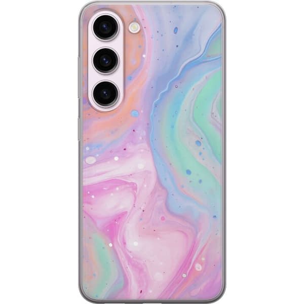 Samsung Galaxy S23 Gennemsigtig cover Pastelmarmor