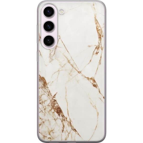 Samsung Galaxy S23+ Gennemsigtig cover Hvid marmor