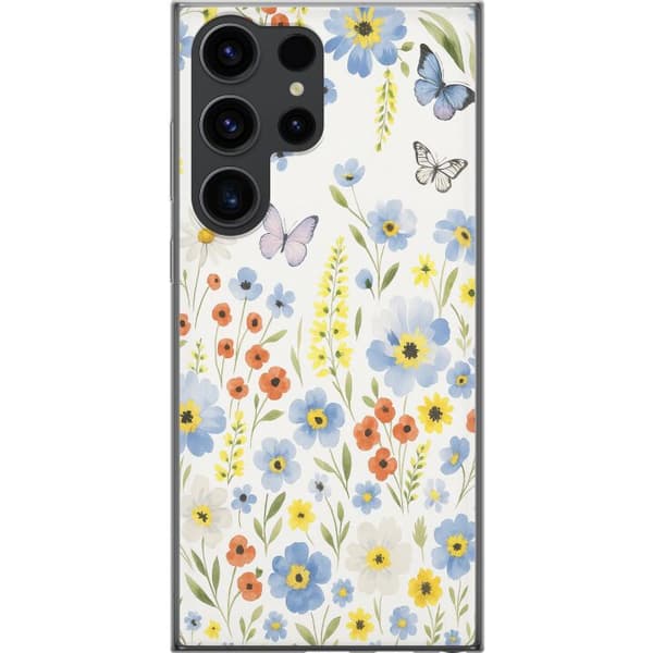 Samsung Galaxy S24 Ultra Gjennomsiktig deksel Sommerblomster