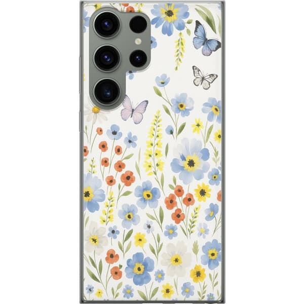 Samsung Galaxy S23 Ultra Gennemsigtig cover Sommerblomster