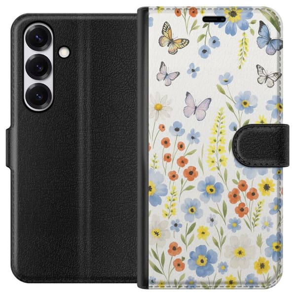 Samsung Galaxy S25 Lommeboketui Sommerblomster