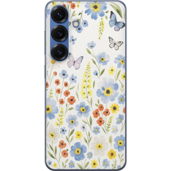 Samsung Galaxy S25+ Gjennomsiktig deksel Sommerblomster