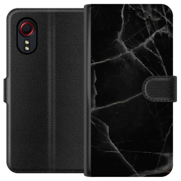 Samsung Galaxy Xcover 5 Tegnebogsetui Sort marmor
