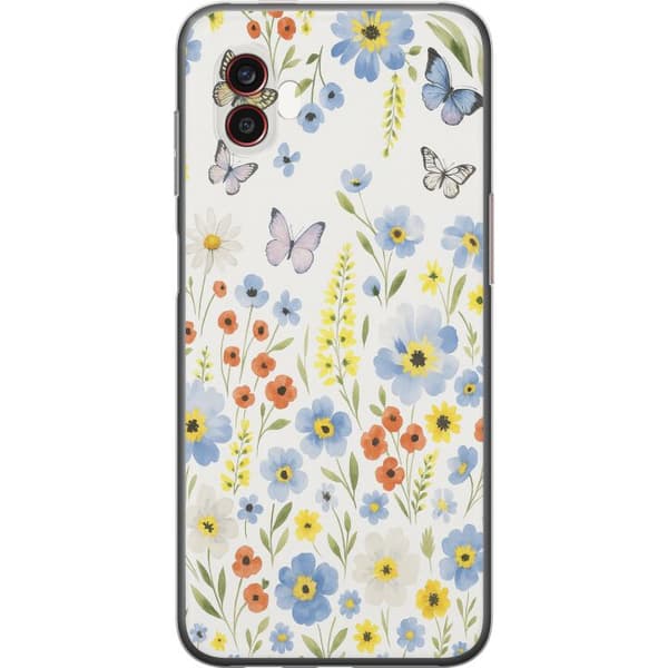 Samsung Galaxy Xcover6 Pro Genomskinligt Skal Sommarblommor